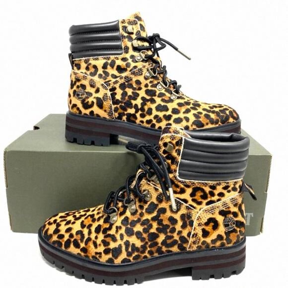 Timberland WOMEN Size TB 0A2GCR V24 LONDON SQUARE MID Boots Leather Brown HIKER - Picture 3 of 11